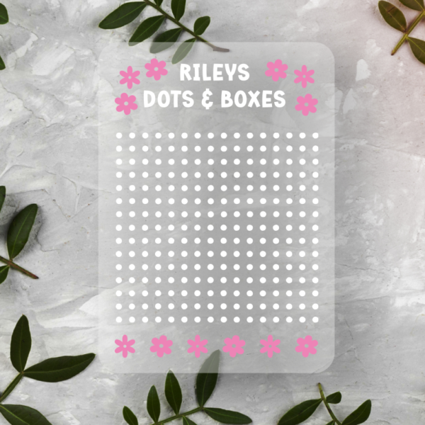 Dots and Boxes Flowers Soft Pink Mockup
