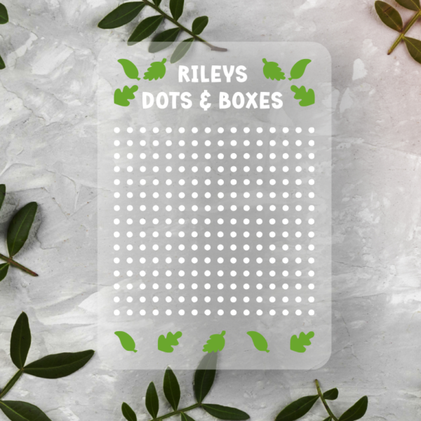 Dots and Boxes Leaves Lime Tree Green Mockup
