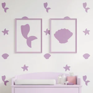 Kids Draws Mermaids Lilac Trim