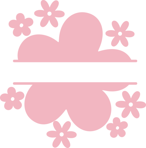 Matching Name Decals Flowers Carnation Pink