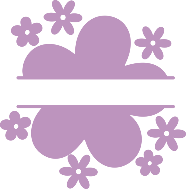 Matching Name Decals Flowers Lilac