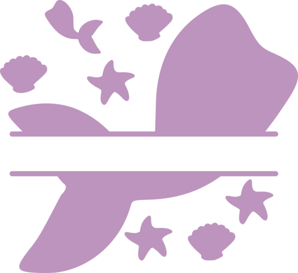 Matching Name Decals Mermaid Lilac