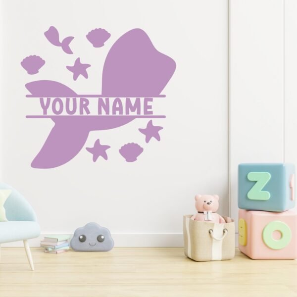 Matching Name Decals Mermaid Mockup Lilac
