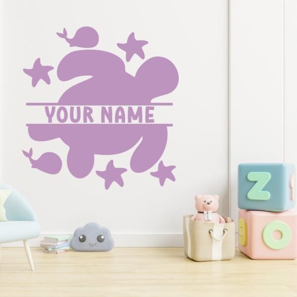 Matching Name Decals Under the Sea Mockup Lilac