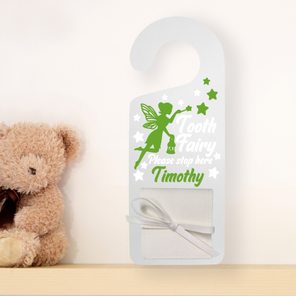 Tooth Fairy Door Hanger Fairy Lime Tree Green Mockup