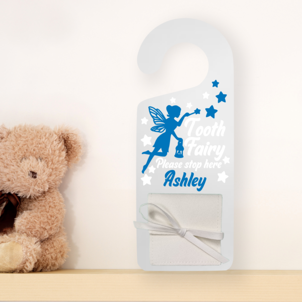 Tooth Fairy Door Hanger Fairy Sky Blue Mockup
