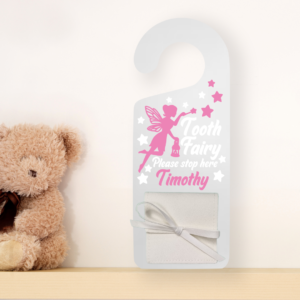 Tooth Fairy Door Hanger Fairy Soft Pink Mockup