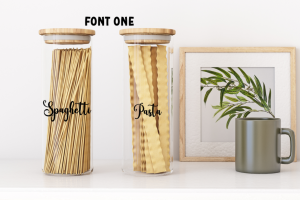 Pantry Labels Font One Pasta
