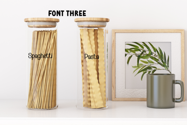 Pantry Labels Font Three Pasta