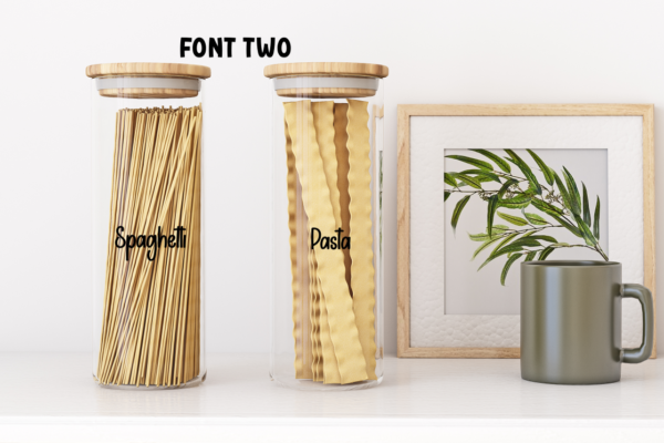 Pantry Labels Font Two Pasta