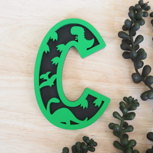 Dino Layered Letters Front