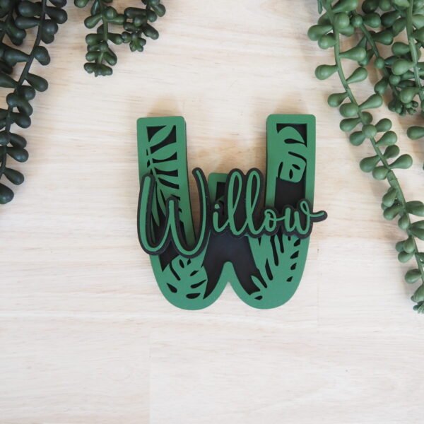 Tropical Layered Letters Monogram