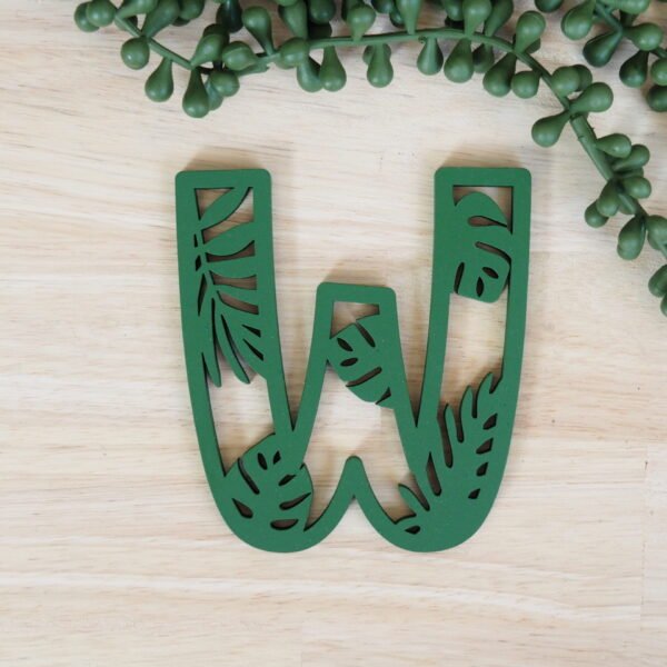 Tropical Leaf Letters Single Layer