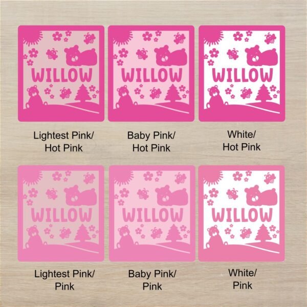 Character Board Bears Pinks
