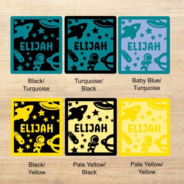 Character Board Space Turquoise & Yellows