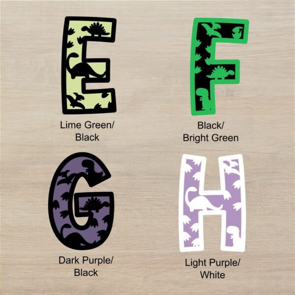 Dino Layered Letters E H