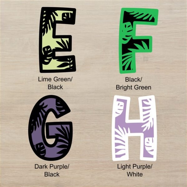 Leaf Layered Letters E H
