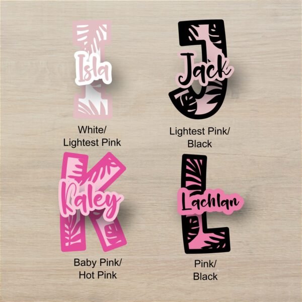 Leaf Monogram Layered Letters I L