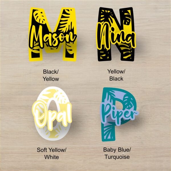 Leaf Monogram Layered Letters M P