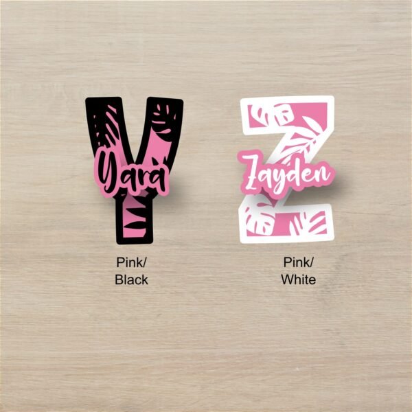 Leaf Monogram Layered Letters Y Z