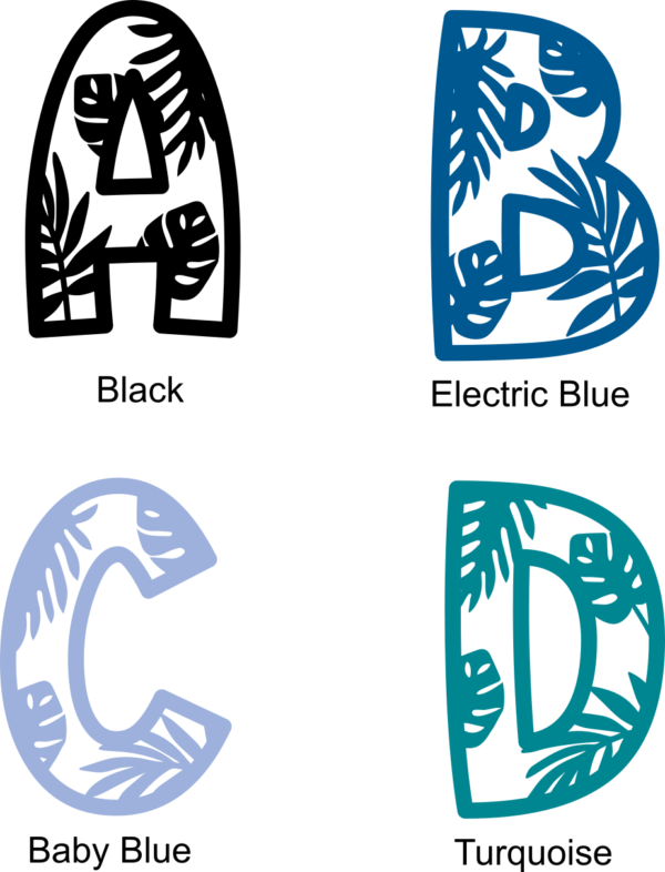 Leaf Sinlge Layer Letters A D
