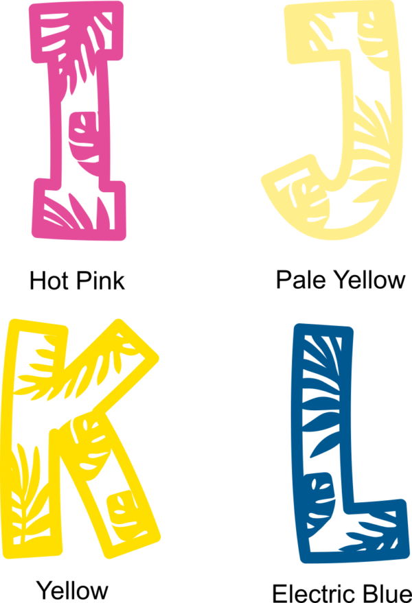 Leaf Sinlge Layer Letters I L