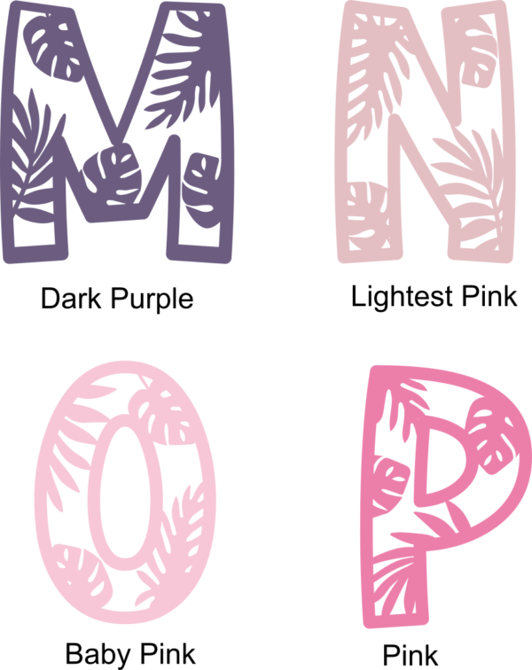 Leaf Sinlge Layer Letters M P
