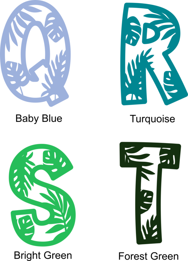 Leaf Sinlge Layer Letters Q T