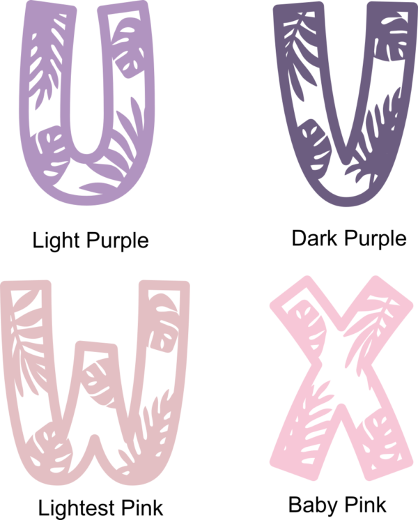 Leaf Sinlge Layer Letters U X