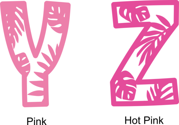 Leaf Sinlge Layer Letters Y Z