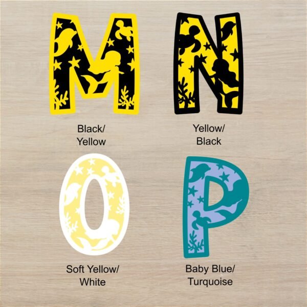 Mermaid Layered Letters M P