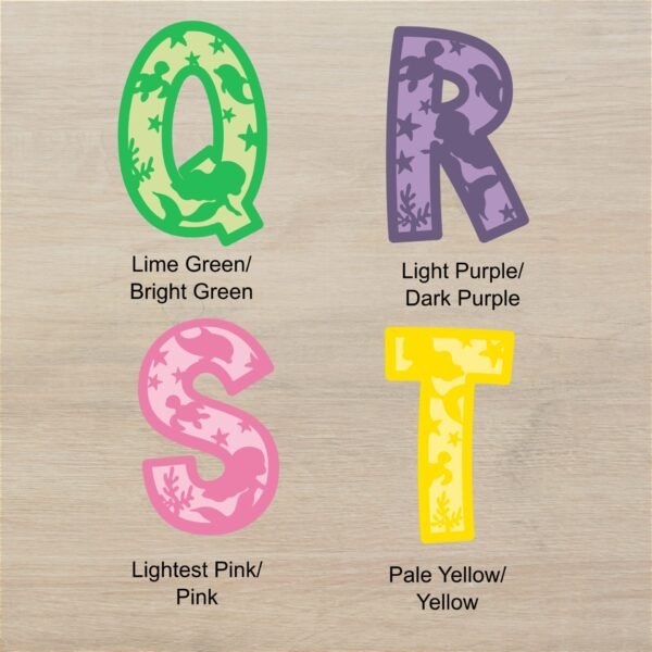 Mermaid Layered Letters Q T