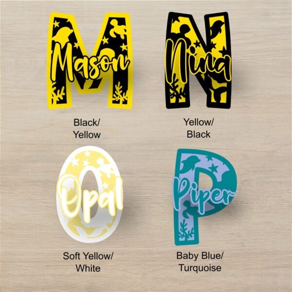 Mermaid Monogram Letters M P
