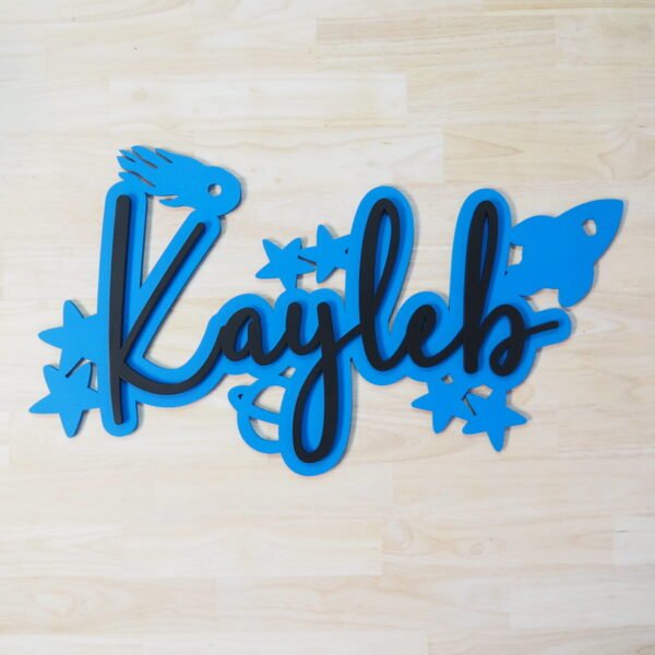 Space Personalised Name Wall Art Top