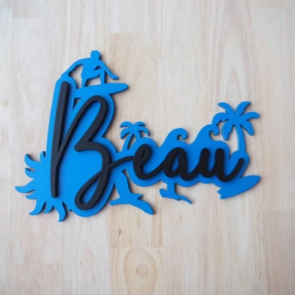 Surf Personalised Name Wall Decor