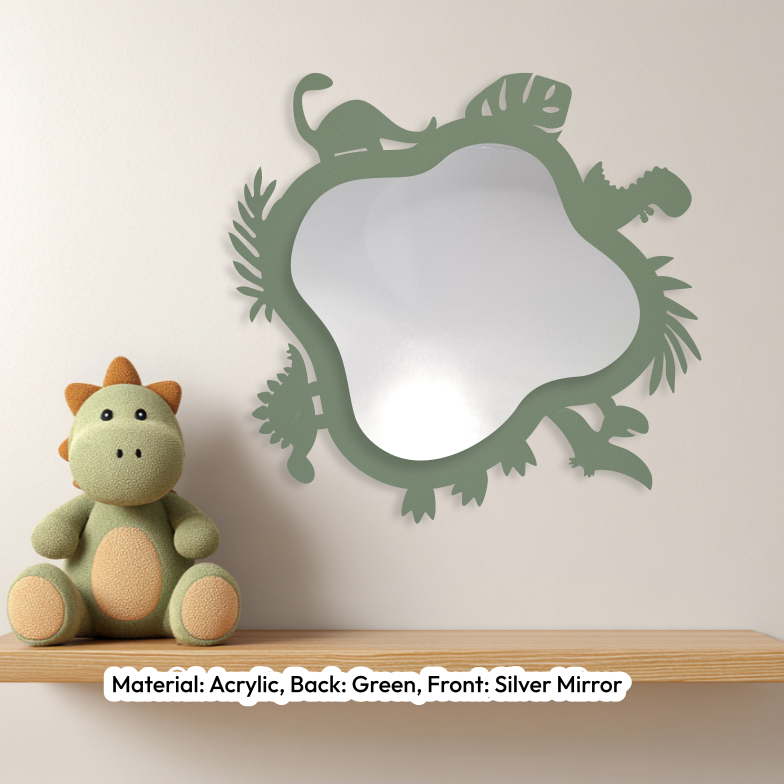 Dino Wavy Mirror Green