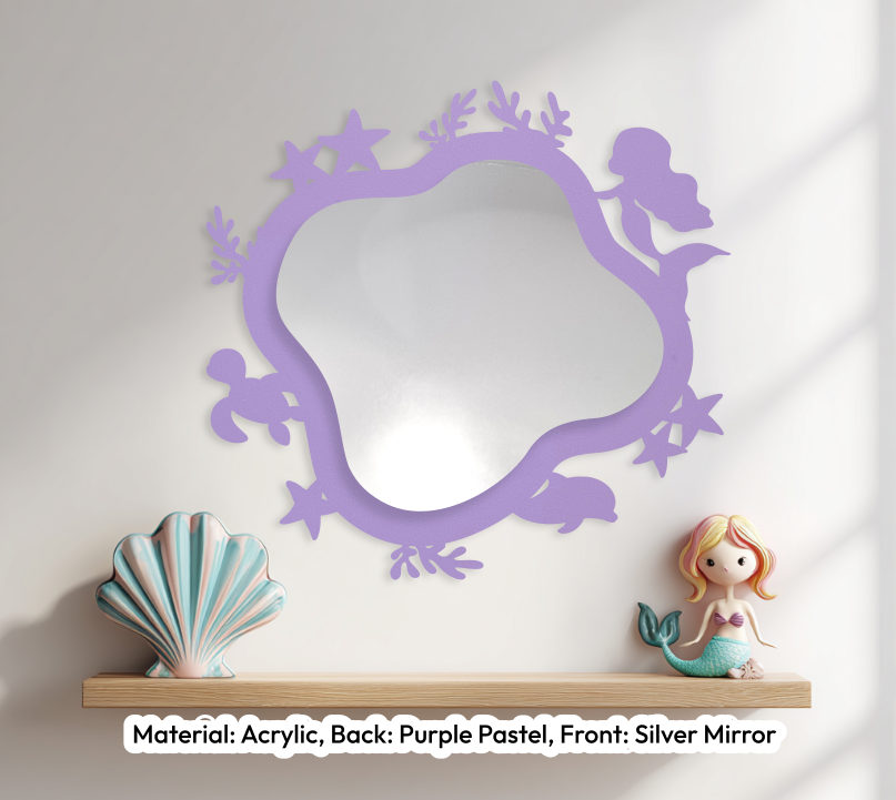 Mermaid Wavy Mirror Pastel Purple