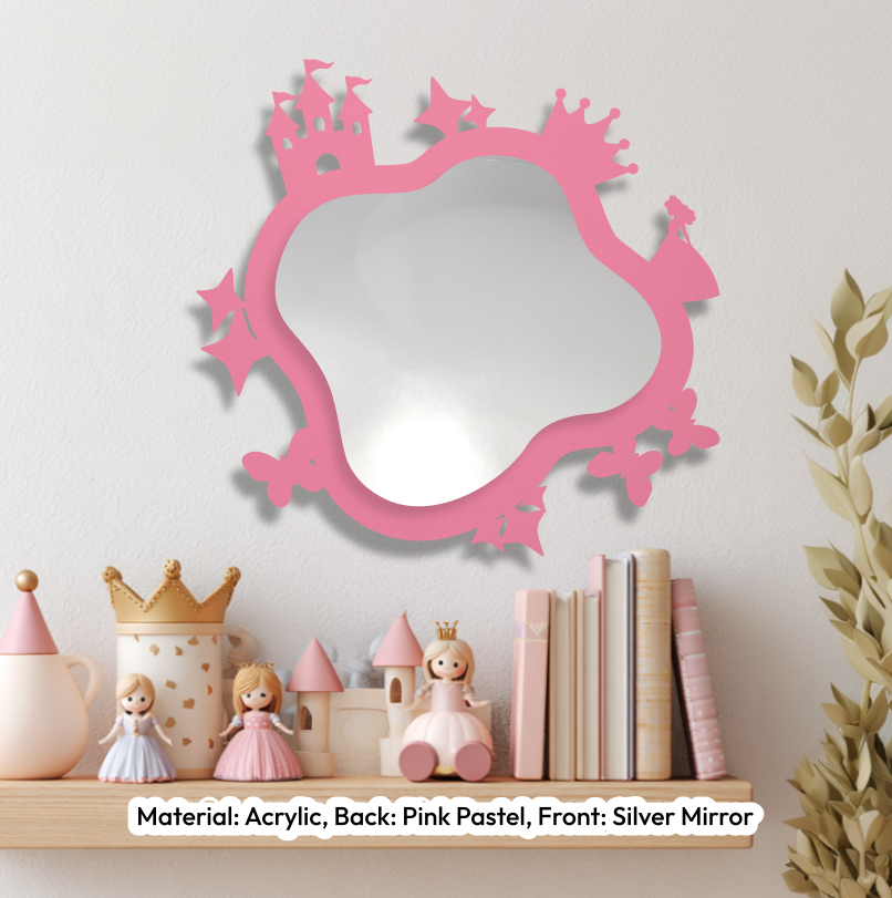 Princess Wavy Mirror Pastel Pink 1