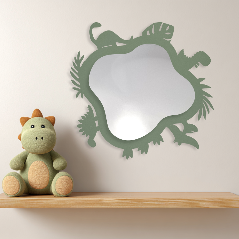 no description Dino Wavy Mirror Green