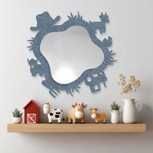 no description Farm Wavy Mirror Glitter Blue