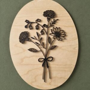 Birth Flower Bunch Birch Ply no Border