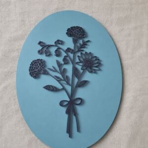 Birth Flower Bunch Painted MDF No Border