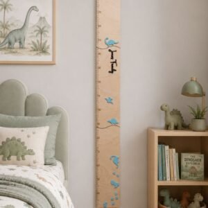 Dino Height Chart On Wall
