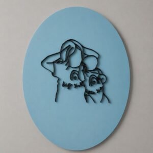 Line Art Painted Backer No Border